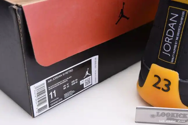 Reps LUCY Retro 12 Black University Gold 130690-070 Air Jordan 0518